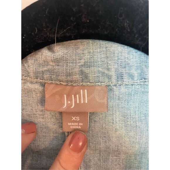 J. Jill light denim zip front jacket size xs - Picture 3 of 9